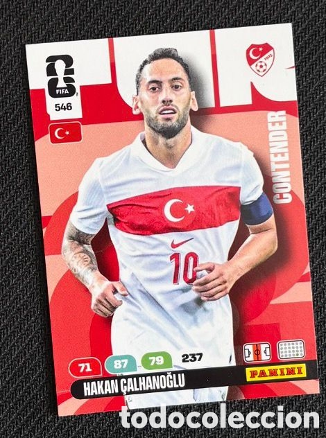 Coleccionismo cromos antiguos: 546 CALHANOGLU TURQUIA Carta FIFA WORLD CUP 2026 mundial ADRENALYN XL