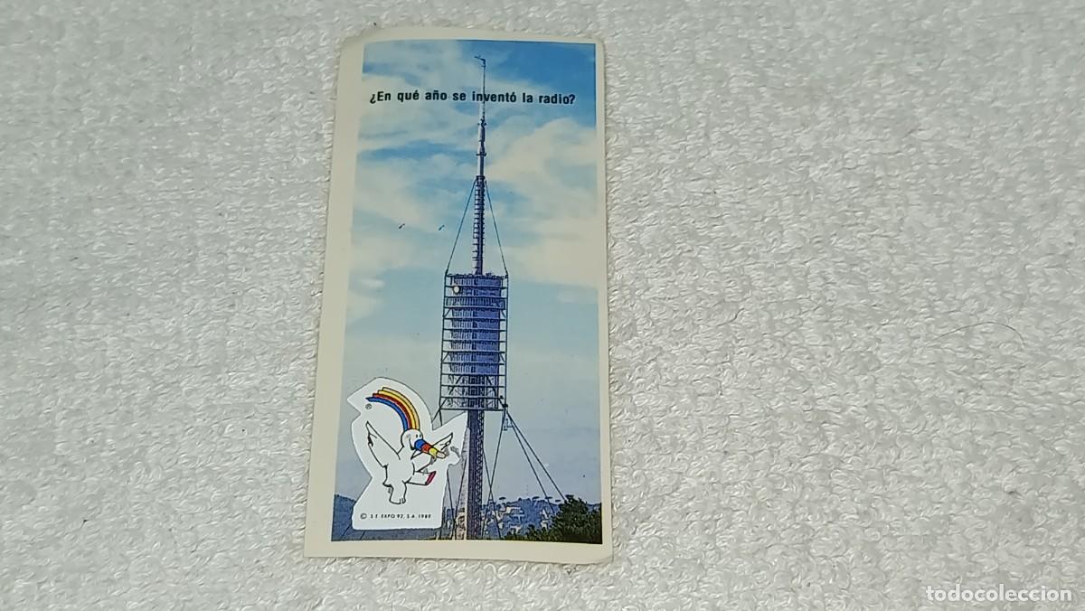 Collectable Antique Stickers: DANONE : ANTIGUO CROMO N&ordm; 17 GRANDES INVENTOS EXPO 92 SEVILLA RASCA EL CURRO