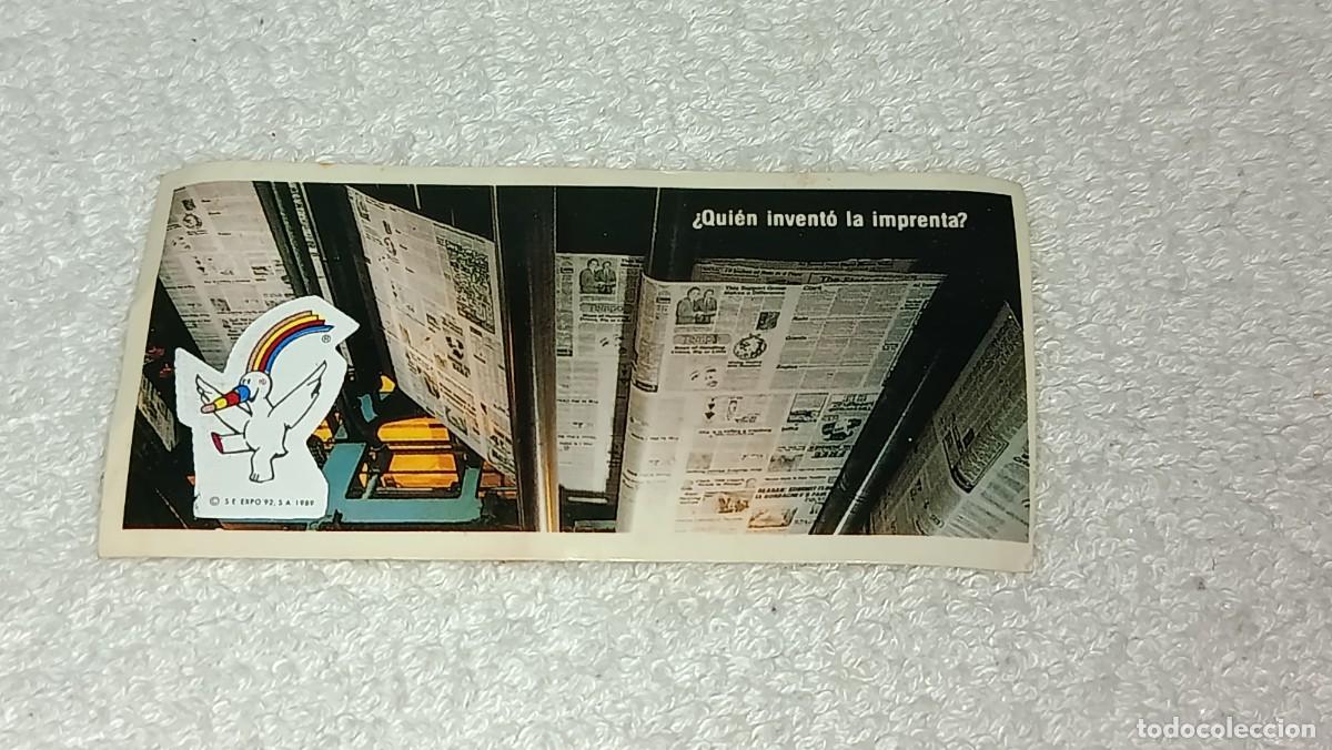 Sammeln alte Sammelbilder: DANONE : ANTIGUO CROMO N&ordm; 21 GRANDES INVENTOS EXPO 92 SEVILLA RASCA EL CURRO