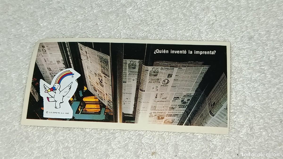 Sammeln alte Sammelbilder: DANONE : ANTIGUO CROMO N&ordm; 21 GRANDES INVENTOS EXPO 92 SEVILLA RASCA EL CURRO