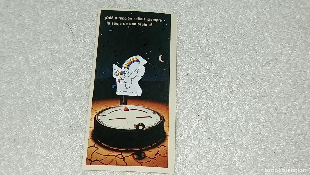 Coleccionismo cromos antiguos: DANONE : ANTIGUO CROMO N&ordm; 9 GRANDES INVENTOS EXPO 92 SEVILLA RASCA EL CURRO