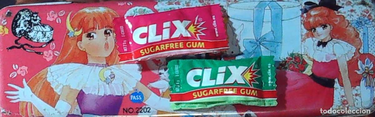 Coleccionismo cromos antiguos: 2 chicles chicle clix fresa y menta bubble gum bubblegum