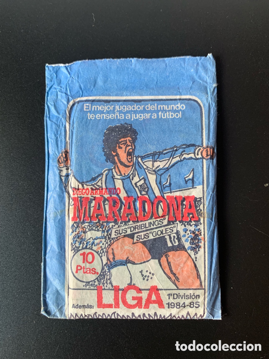 Coleccionismo cromos antiguos: SOBRE DE CROMOS SIN ABRIR DE DIEGO ARMANDO MARADONA. LIGA 1984-1985.