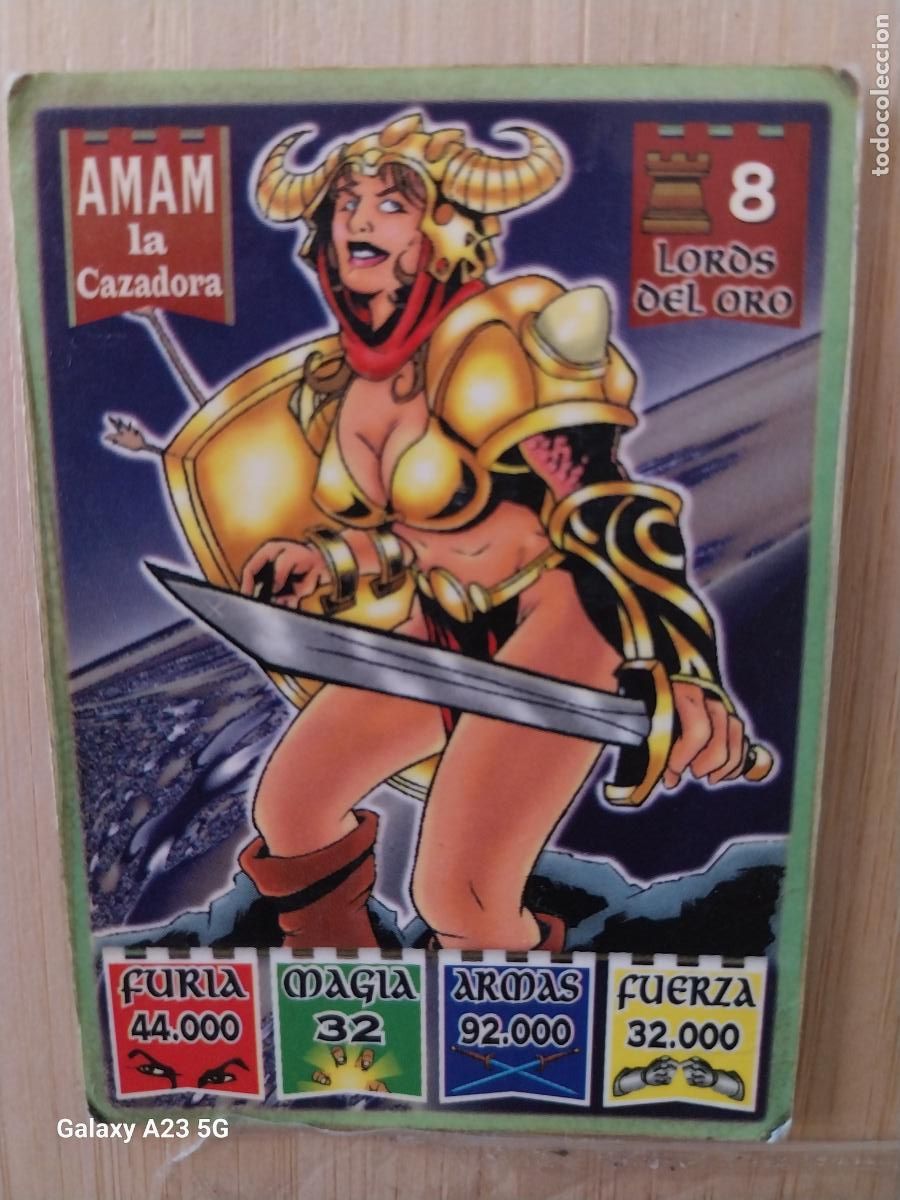 Coleccionismo cromos antiguos: BOLLYCAO KAOS LEGEND LORDS DEL ORO 8 AMAM LA CAZADORA CROMO PASTELITOS PREMIUM 1996 ORIGINAL