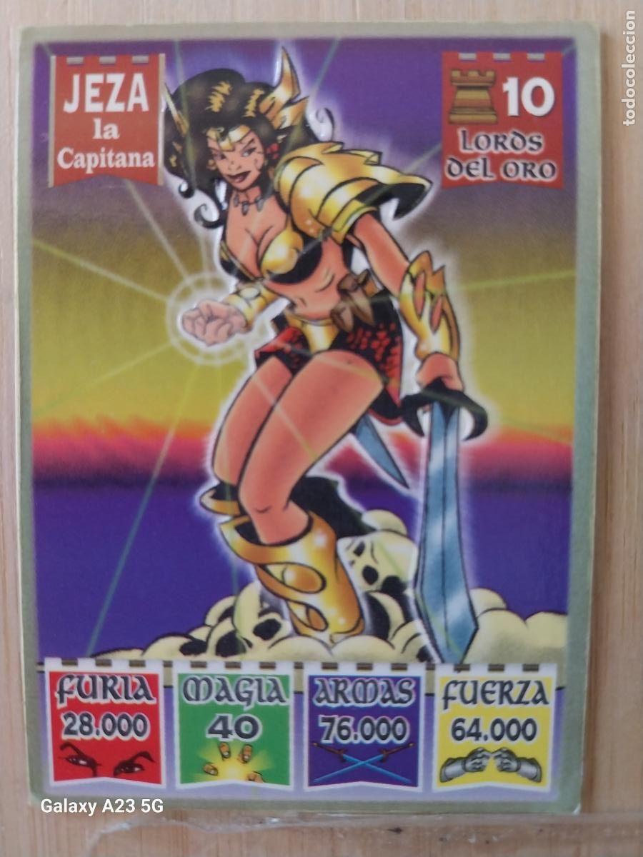 Coleccionismo cromos antiguos: BOLLYCAO KAOS LEGEND LORDS DEL ORO 10 JEZA LA CAPITANA CROMO PASTELITOS PREMIUM 1996 ORIGINAL