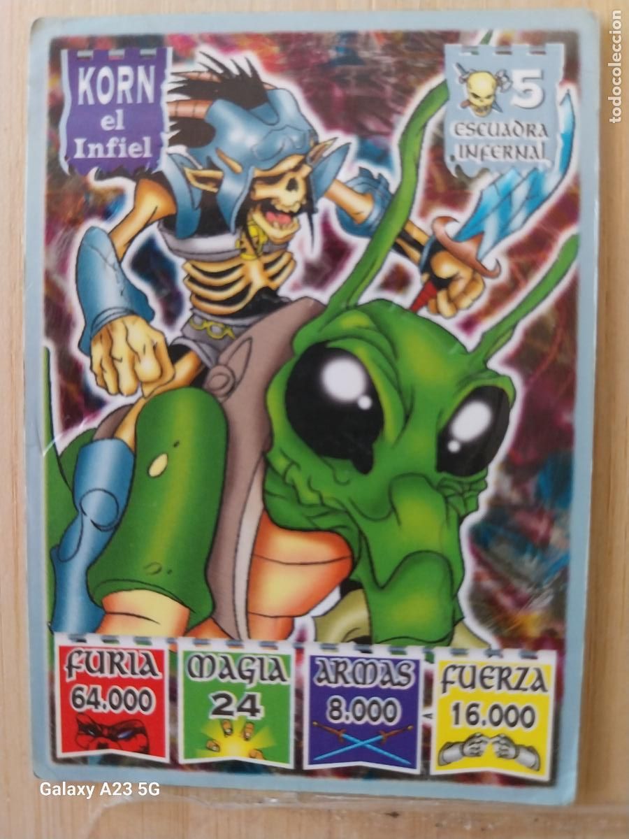 Coleccionismo cromos antiguos: BOLLYCAO KAOS LEGEND ESCUADRA INFERNAL 5 KORN EL INFIEL * CROMO PASTELITOS PREMIUM 1996 ORIGINAL