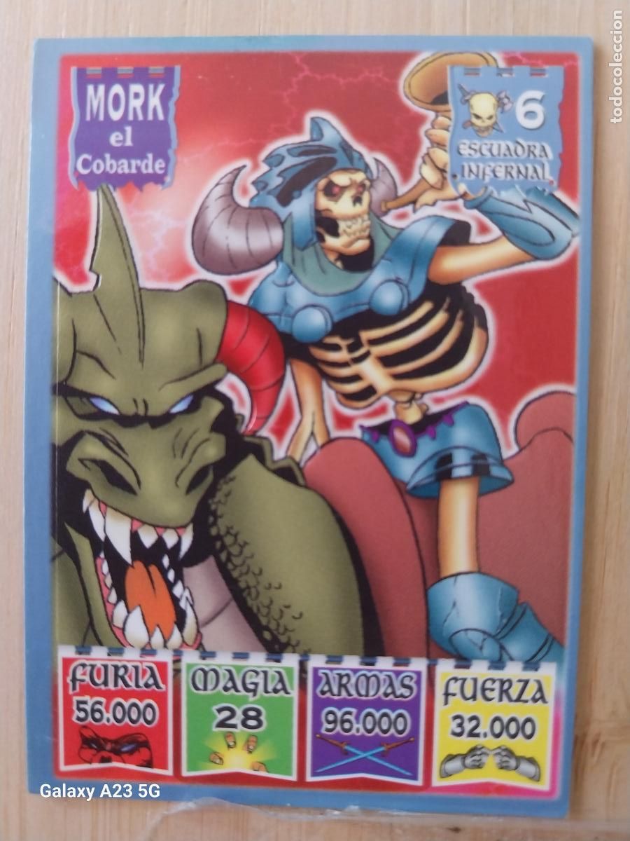 Coleccionismo cromos antiguos: BOLLYCAO KAOS LEGEND ESCUADRA INFERNAL 6 MORK EL COBARDE * CROMO PASTELITOS PREMIUM 1996 ORIGINAL