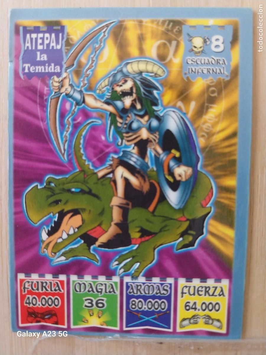Coleccionismo cromos antiguos: BOLLYCAO KAOS LEGEND ESCUADRA INFERNAL 8 ATEPAJ LA TEMIDA * CROMO PASTELITOS PREMIUM 1996 ORIGINAL