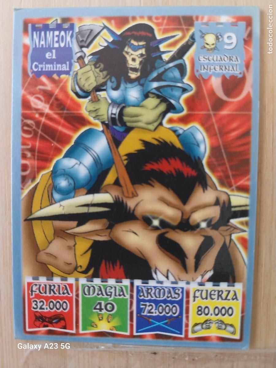 Coleccionismo cromos antiguos: BOLLYCAO KAOS LEGEND ESCUADRA INFERNAL 9 NAMEOK EL CRIMINAL * CROMO PASTELITOS PREMIUM 1996 ORIGINAL