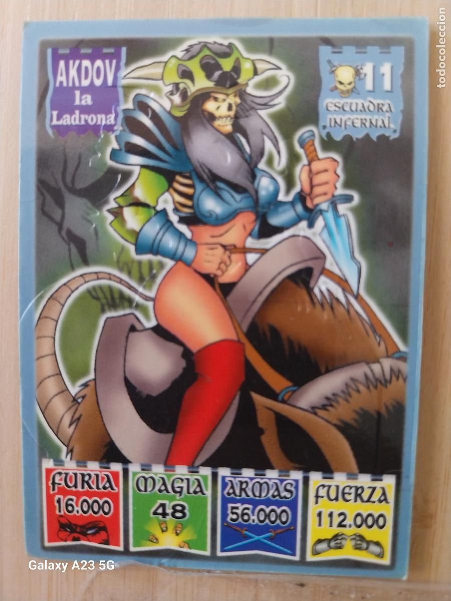 Coleccionismo cromos antiguos: BOLLYCAO KAOS LEGEND ESCUADRA INFERNAL 11 AKDOV LA LADRONA * CROMO PASTELITOS PREMIUM 1996 ORIGINAL