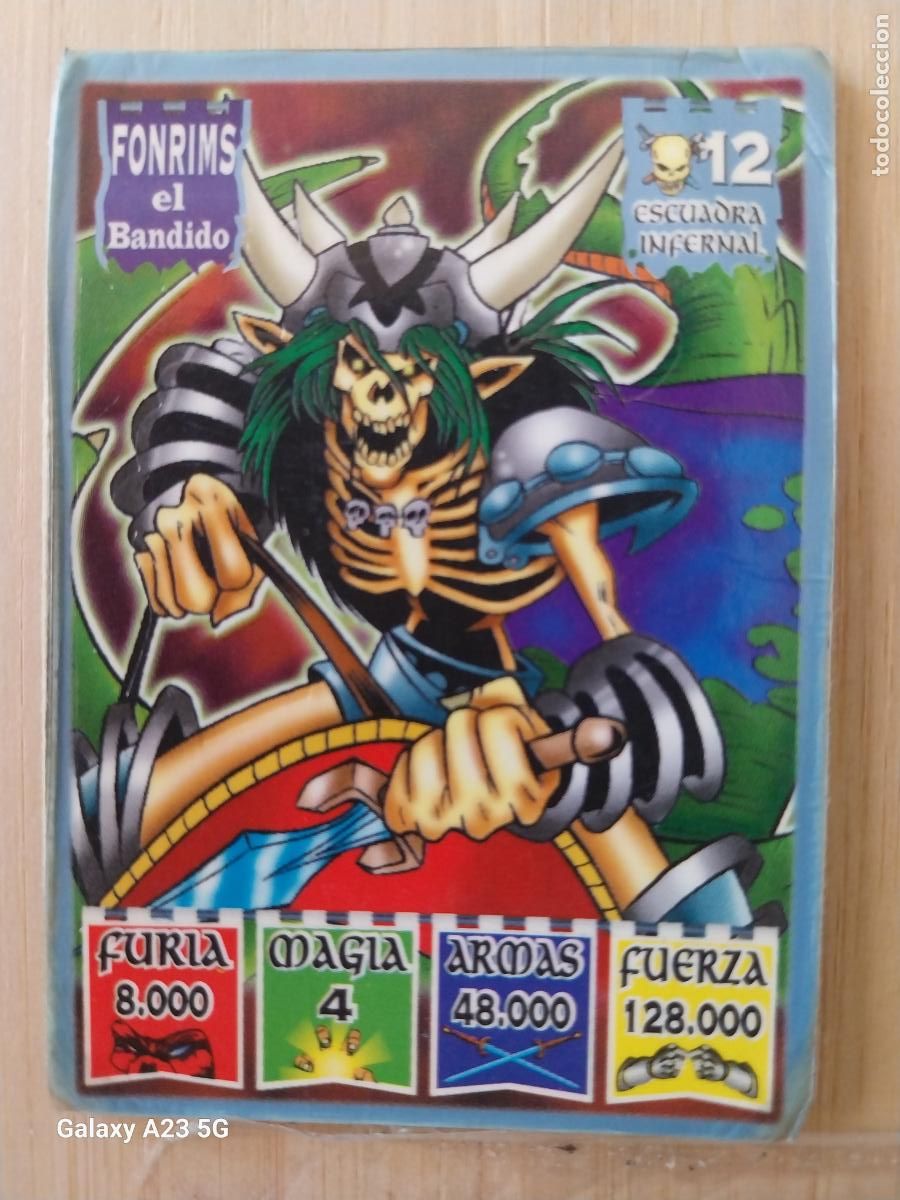 Coleccionismo cromos antiguos: BOLLYCAO KAOS LEGEND ESCUADRA INFERNAL 12 FONRIMS EL BANDIDO CROMO PASTELITOS PREMIUM 1996 ORIGINAL