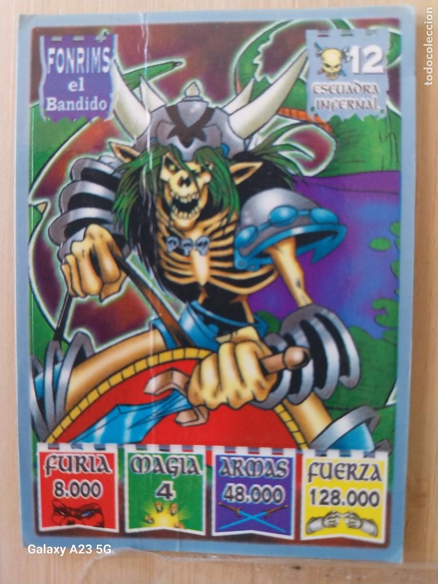 Coleccionismo cromos antiguos: BOLLYCAO KAOS LEGEND ESCUADRA INFERNAL 12 FONRIMS EL BANDIDO ++ CROMO PASTELITOS PREMIUM 1996