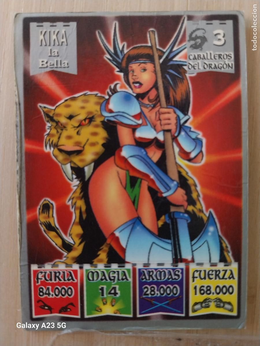 Coleccionismo cromos antiguos: BOLLYCAO KAOS LEGEND CABALLEROS DEL DRAGON 3 KIKA LA BELLA + CROMO PASTELITOS PREMIUM 1996