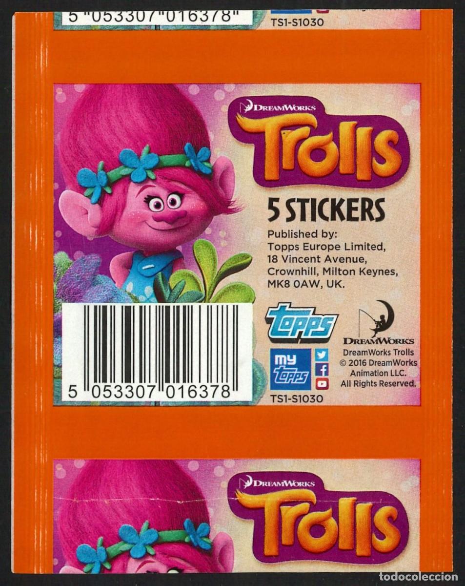 Coleccionismo cromos antiguos: TROLLS - TOPPS (2016) / SOBRE VAC&Iacute;O - Foto 2