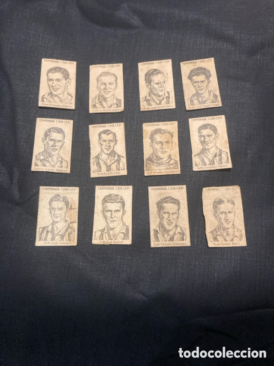Coleccionismo cromos antiguos: Temporada 1936-37 cerilla Zaragoza Betis balompi&eacute; lote
