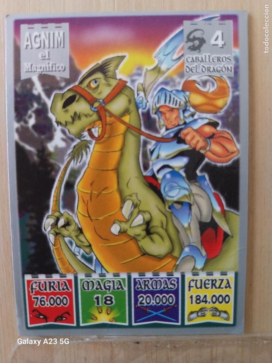 Coleccionismo cromos antiguos: BOLLYCAO KAOS LEGEND CABALLEROS DEL DRAGON 4 AGNIM EL MAGNIFICO CROMO PASTELITOS PREMIUM 1996