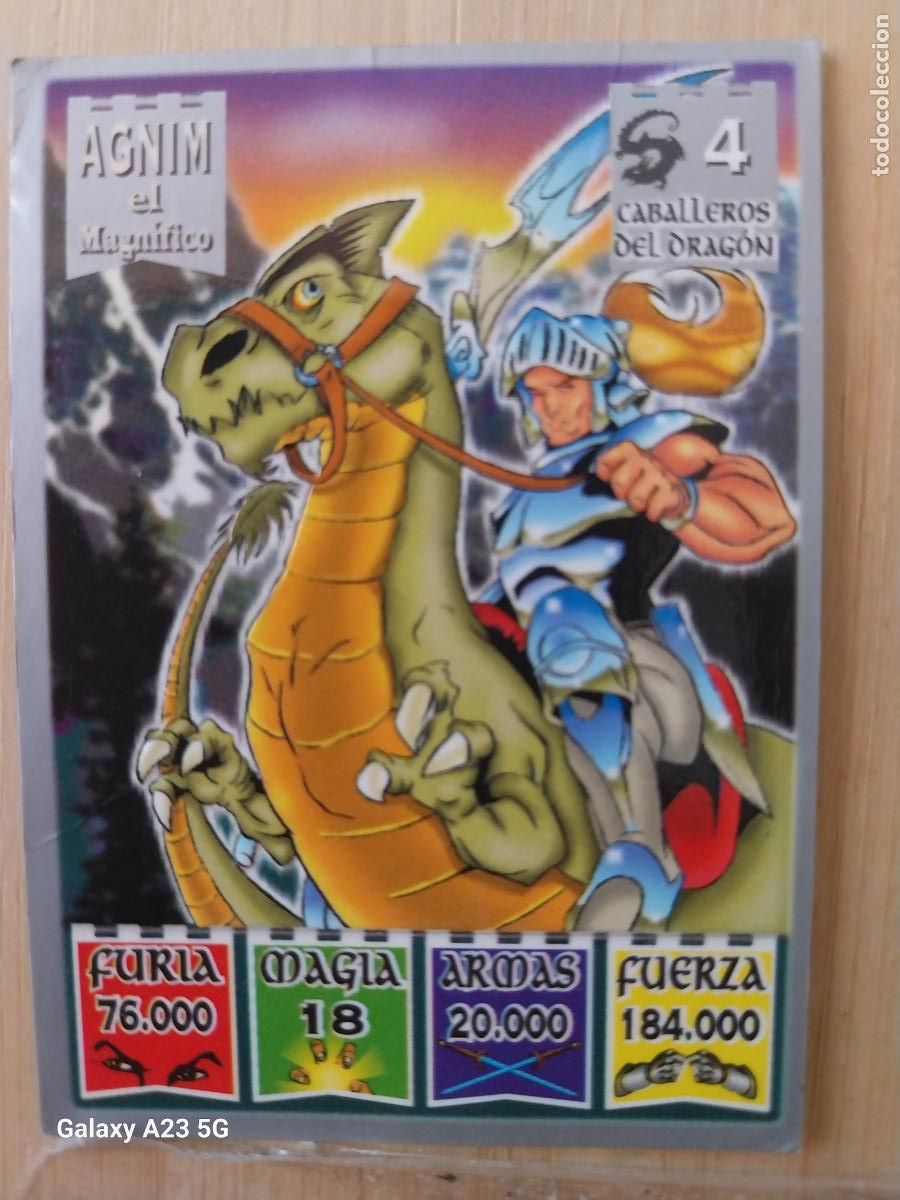 Coleccionismo cromos antiguos: BOLLYCAO KAOS LEGEND CABALLEROS DEL DRAGON 4 AGNIM EL MAGNIFICO *** CROMO PASTELITOS PREMIUM 1996