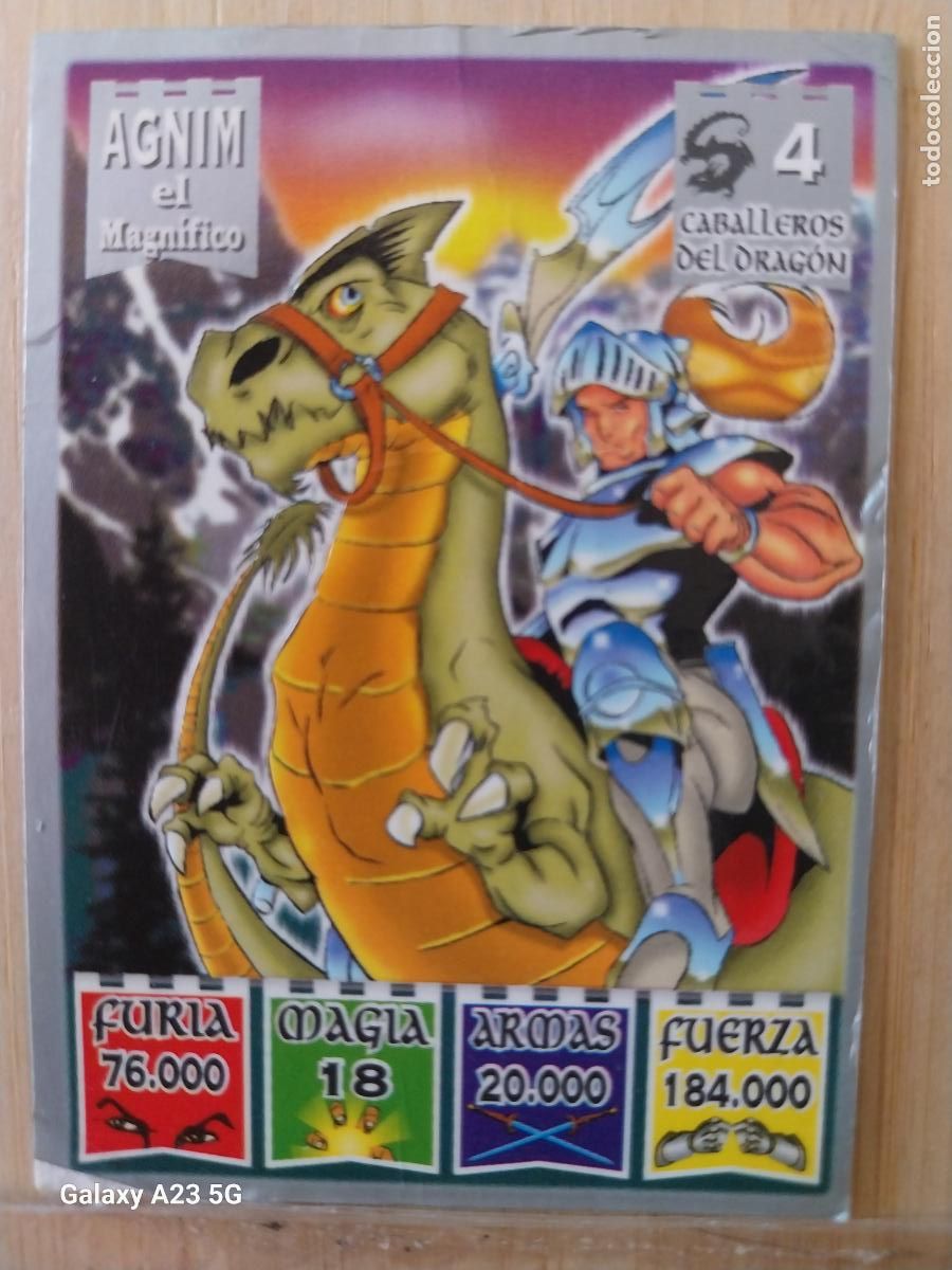 Coleccionismo cromos antiguos: BOLLYCAO KAOS LEGEND CABALLEROS DEL DRAGON 4 AGNIM EL MAGNIFICO ** CROMO PASTELITOS PREMIUM 1996