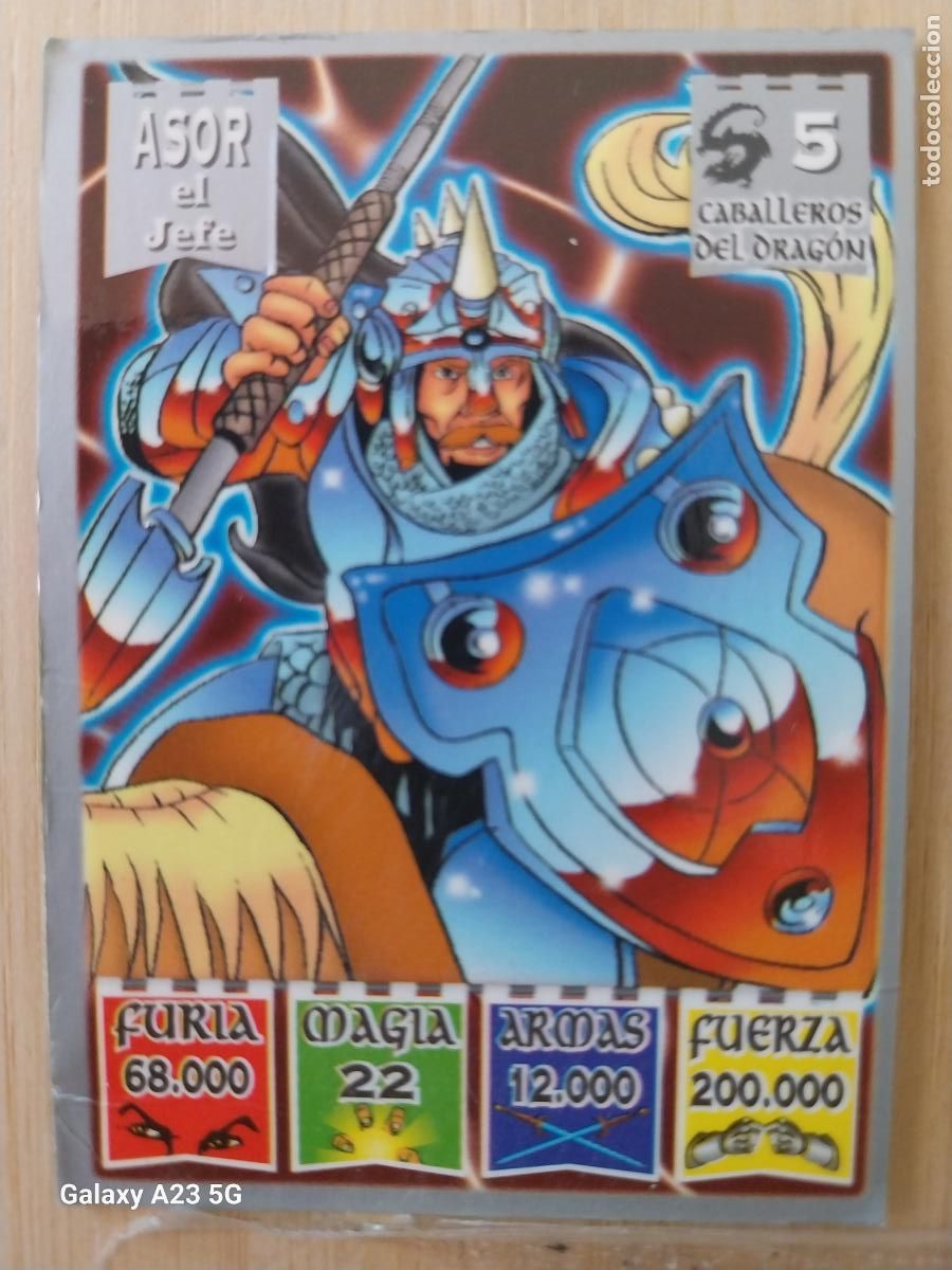 Coleccionismo cromos antiguos: BOLLYCAO KAOS LEGEND CABALLEROS DEL DRAGON 5 ASOR EL JEFE ** CROMO PASTELITOS PREMIUM 1996