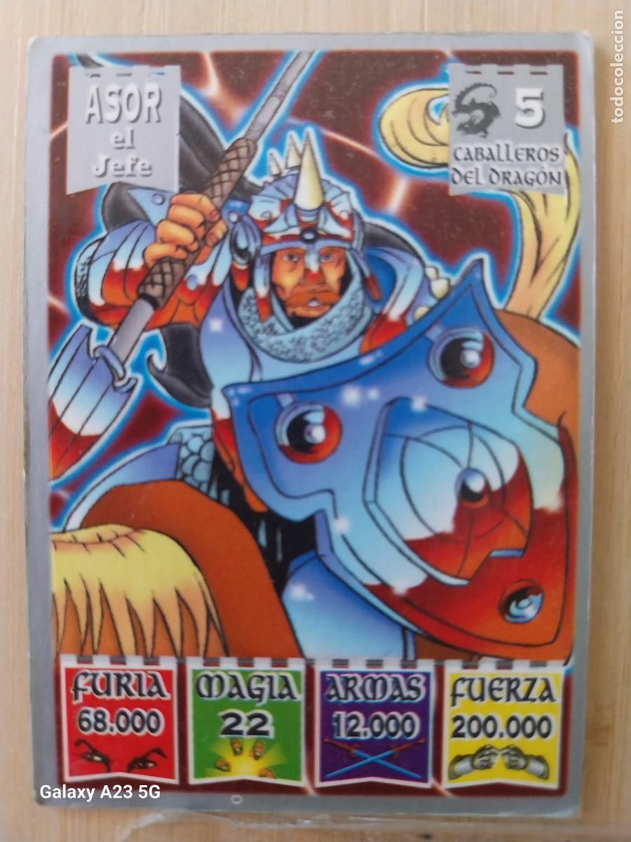 Coleccionismo cromos antiguos: BOLLYCAO KAOS LEGEND CABALLEROS DEL DRAGON 5 ASOR EL JEFE * CROMO PASTELITOS PREMIUM 1996