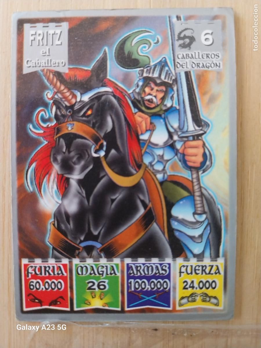 Coleccionismo cromos antiguos: BOLLYCAO KAOS LEGEND CABALLEROS DEL DRAGON 6 FRITZ EL CABALLERO * CROMO PASTELITOS PREMIUM 1996