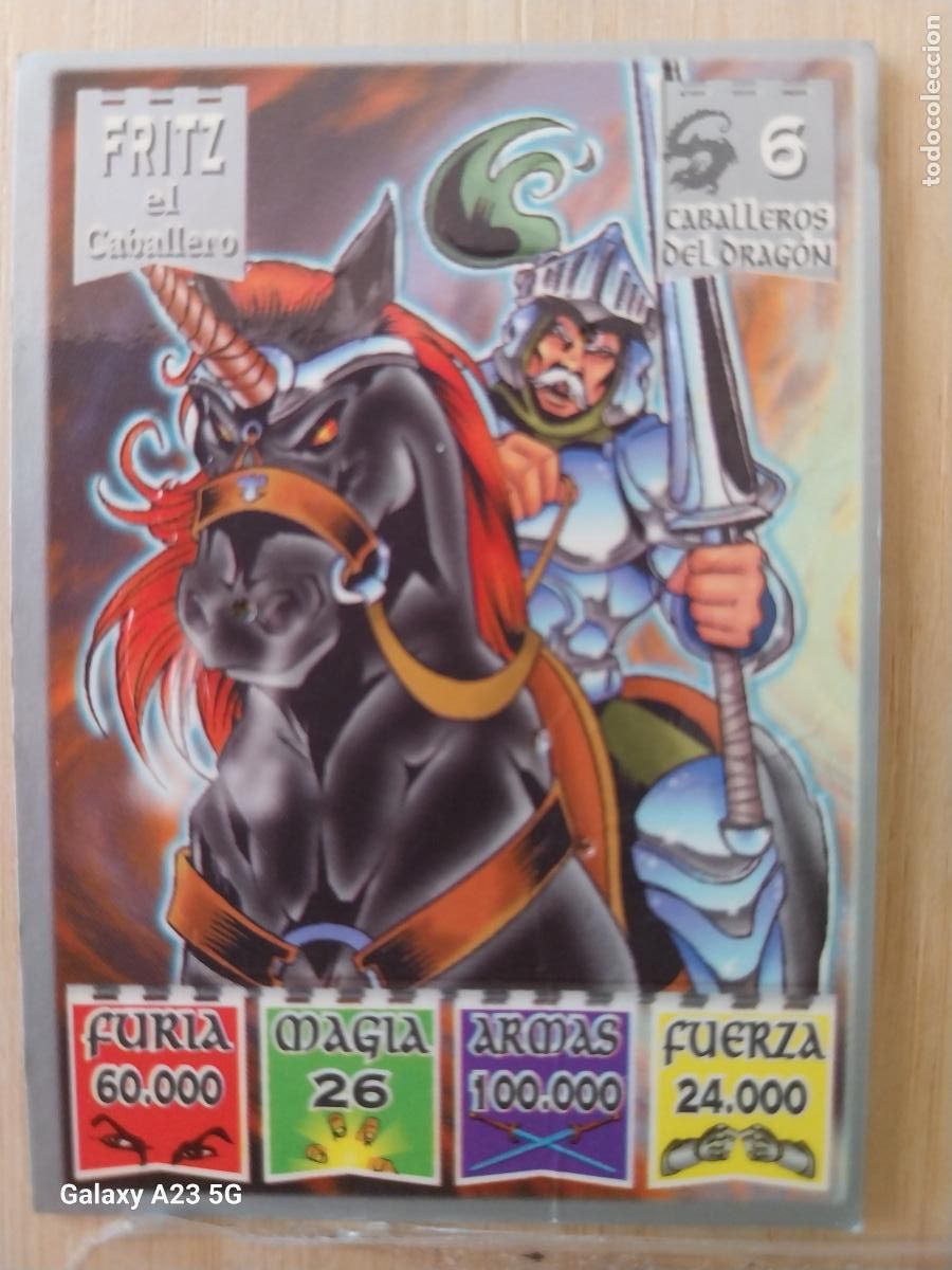 Coleccionismo cromos antiguos: BOLLYCAO KAOS LEGEND CABALLEROS DEL DRAGON 6 FRITZ EL CABALLERO CROMO PASTELITOS PREMIUM 1996
