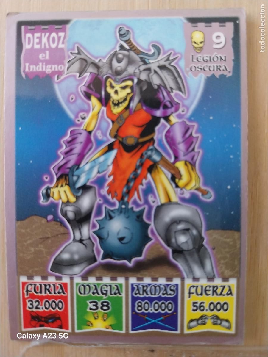 Coleccionismo cromos antiguos: BOLLYCAO KAOS LEGEND LEGION OSCURA 9 DEKOZ EL INDIGNO * CROMO PASTELITOS PREMIUM 1996