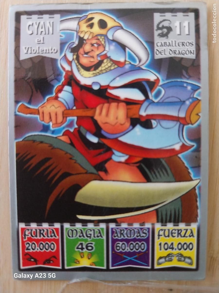 Coleccionismo cromos antiguos: BOLLYCAO KAOS LEGEND CABALLEROS DEL DRAGON 11 CYAN EL VIOLENTO * CROMO PASTELITOS PREMIUM 1996