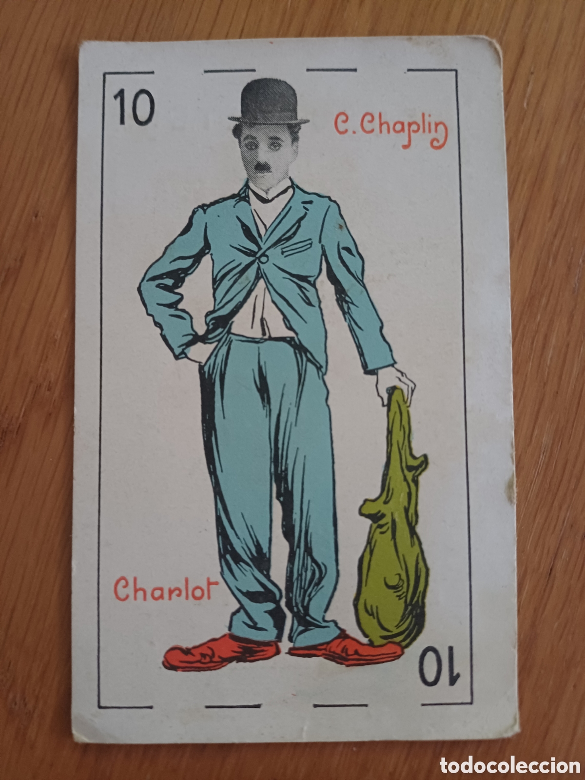 Coleccionismo cromos antiguos: Cromo naipe Charlot, Chales Chaplin, chocolates Orthi