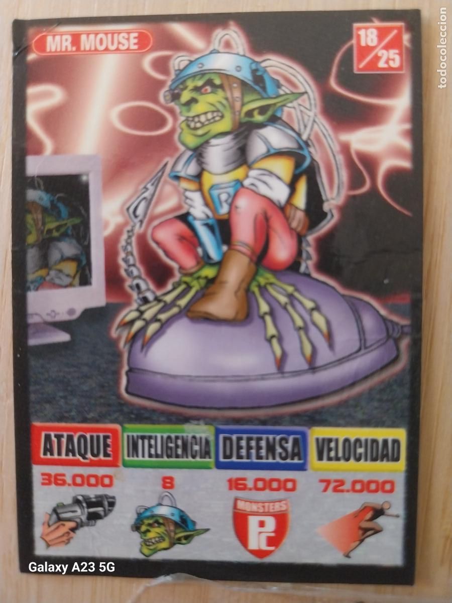 Collectable Antique Stickers: BOLLYCAO BOLLY KAOS THE GAME ROJO 18 MR MOUSE * CROMO PASTELITOS PREMIUM 1999 ORIGINAL **