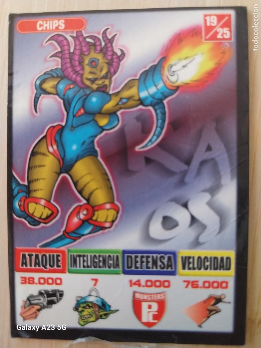 Collectable Antique Stickers: BOLLYCAO BOLLY KAOS THE GAME ROJO 19 CHIPS * CROMO PASTELITOS PREMIUM 1999 ORIGINAL **