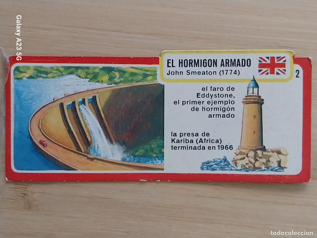 Coleccionismo cromos antiguos: BIMBO INVENTOS A&Ntilde;O 1973 CROMO 2 HORMIGON ARMADO PRESA KARIBA PASTELITOS PREMIUM 1999 ORIGINAL **