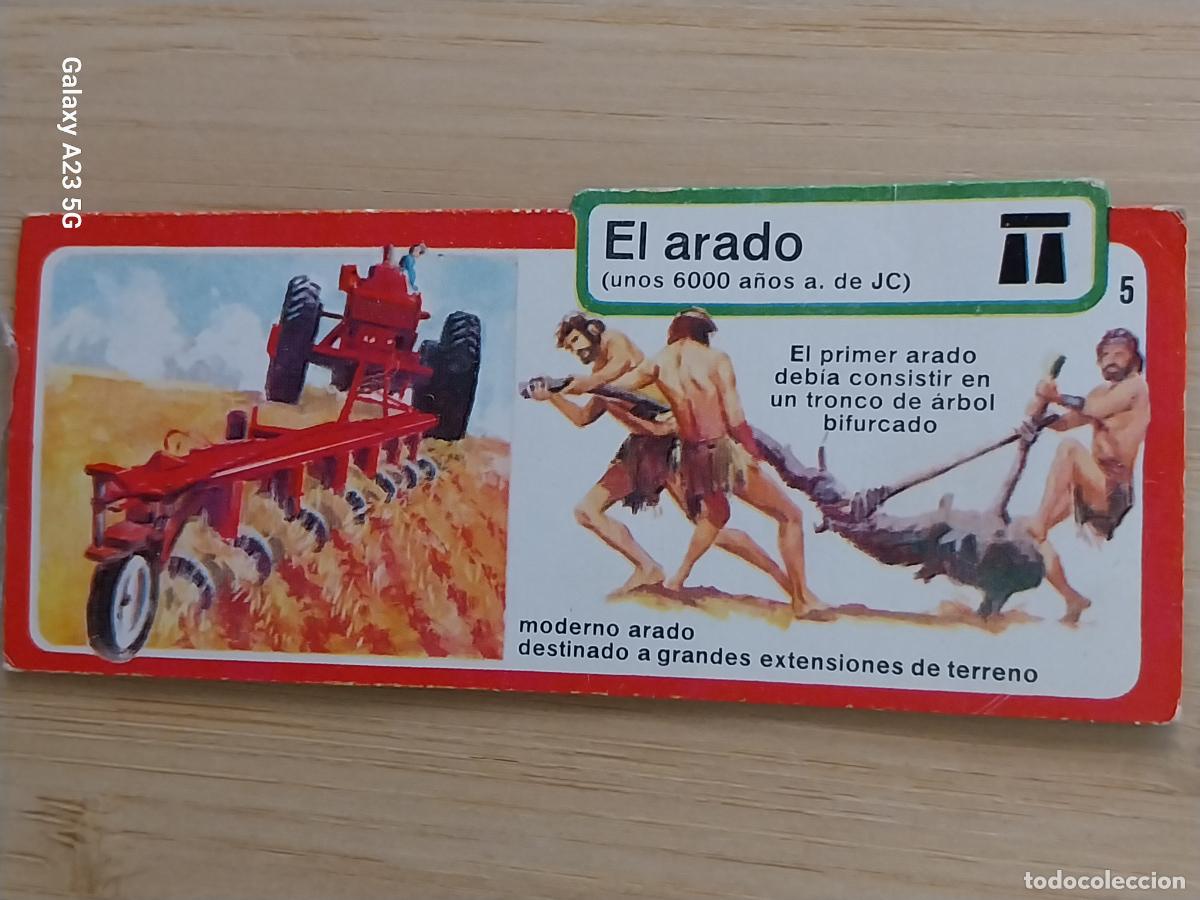 Coleccionismo cromos antiguos: BIMBO INVENTOS A&Ntilde;O 1973 CROMO 5 EL ARADO PASTELITOS PREMIUM 1999 ORIGINAL **
