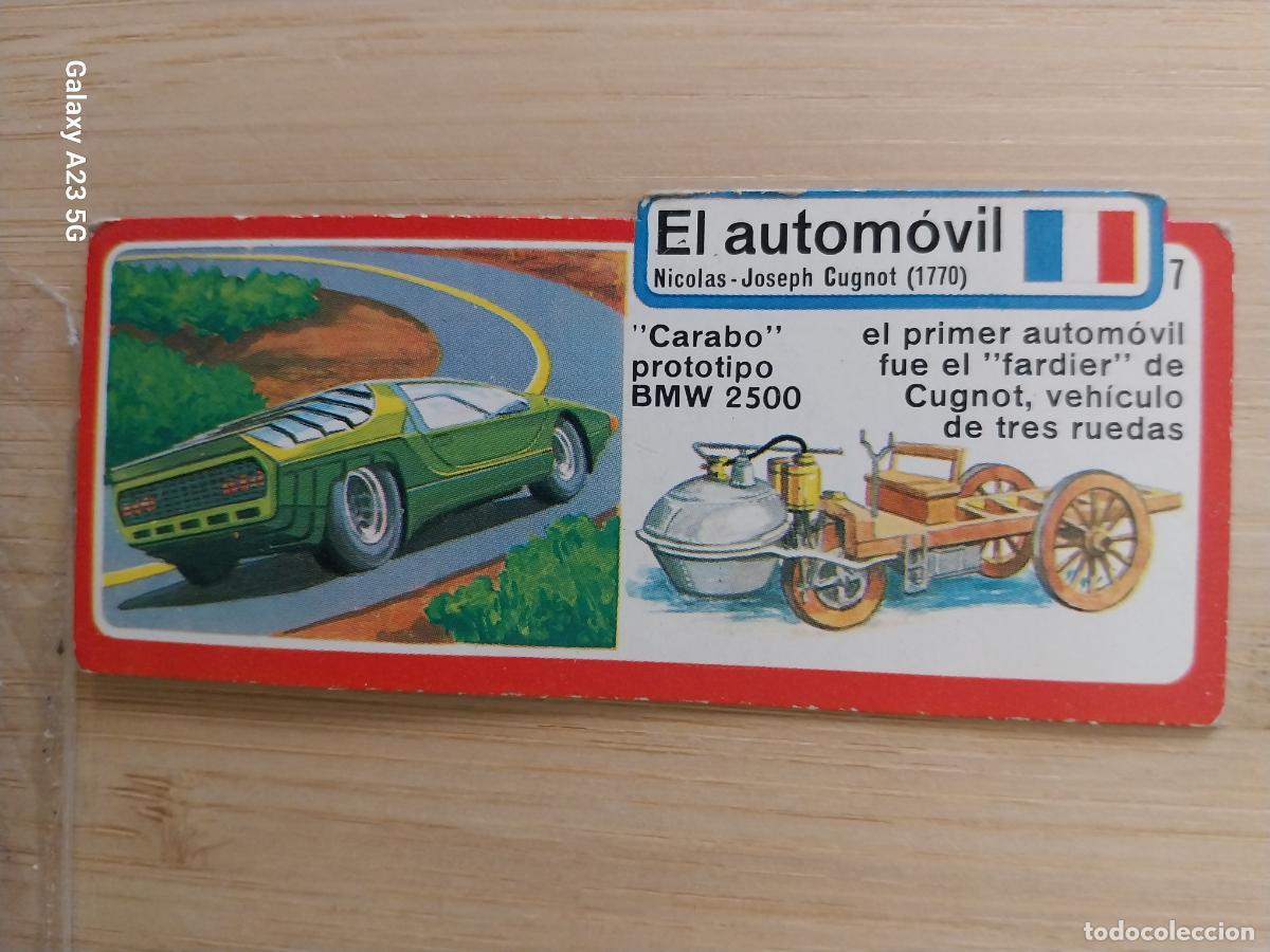 Coleccionismo cromos antiguos: BIMBO INVENTOS A&Ntilde;O 1973 CROMO 7 EL AUTOMOVIL PASTELITOS PREMIUM ORIGINAL **