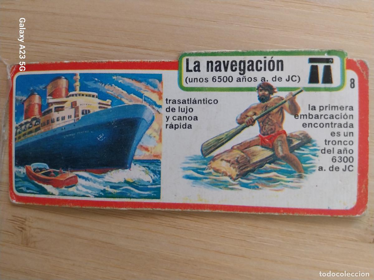 Coleccionismo cromos antiguos: BIMBO INVENTOS A&Ntilde;O 1973 CROMO 8 NAVEGACION PASTELITOS PREMIUM ORIGINAL **