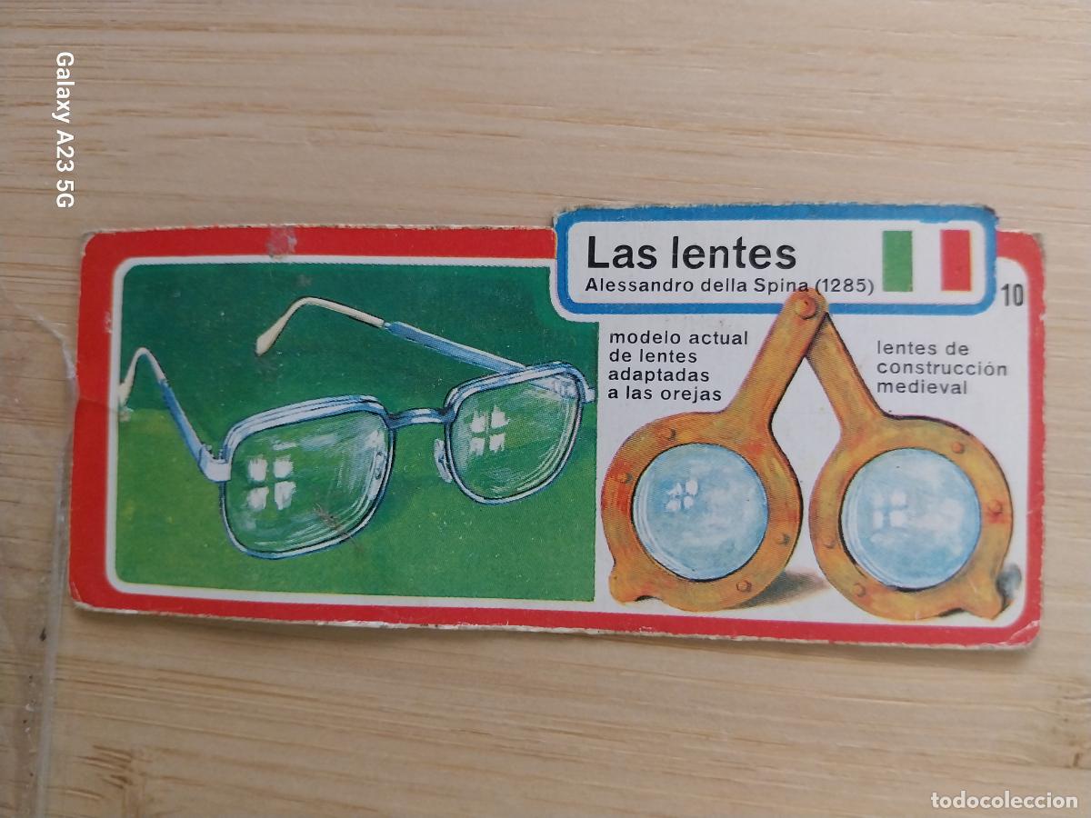 Coleccionismo cromos antiguos: BIMBO INVENTOS A&Ntilde;O 1973 CROMO 10 LAS LENTES GAFAS PASTELITOS PREMIUM ORIGINAL **