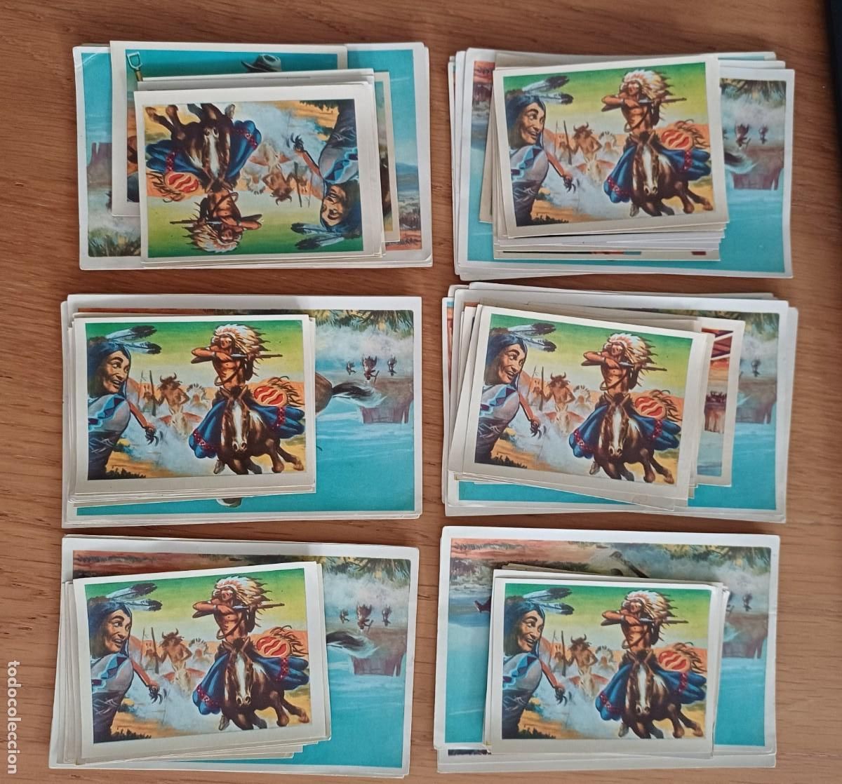Coleccionismo cromos antiguos: Lote con 6 colecciones completas de Little Big Horn, de Rojas y Malaret, nunca pegados