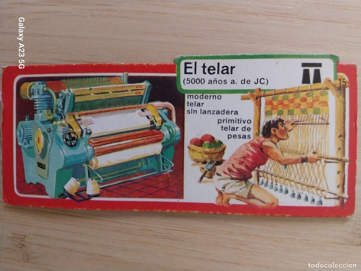 Coleccionismo cromos antiguos: BIMBO INVENTOS A&Ntilde;O 1973 CROMO 15 EL TELAR PASTELITOS PREMIUM ORIGINAL **
