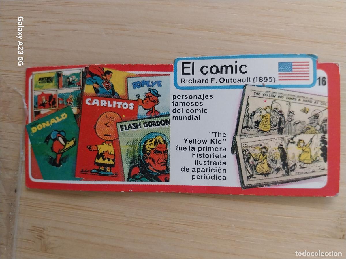 Coleccionismo cromos antiguos: BIMBO INVENTOS A&Ntilde;O 1973 CROMO 16 EL COMIC PASTELITOS PREMIUM ORIGINAL **