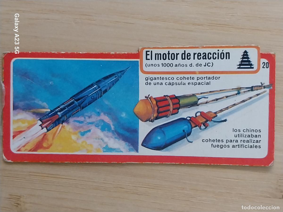 Coleccionismo cromos antiguos: BIMBO INVENTOS A&Ntilde;O 1973 CROMO 20 MOTOR A REACCION PASTELITOS PREMIUM ORIGINAL **