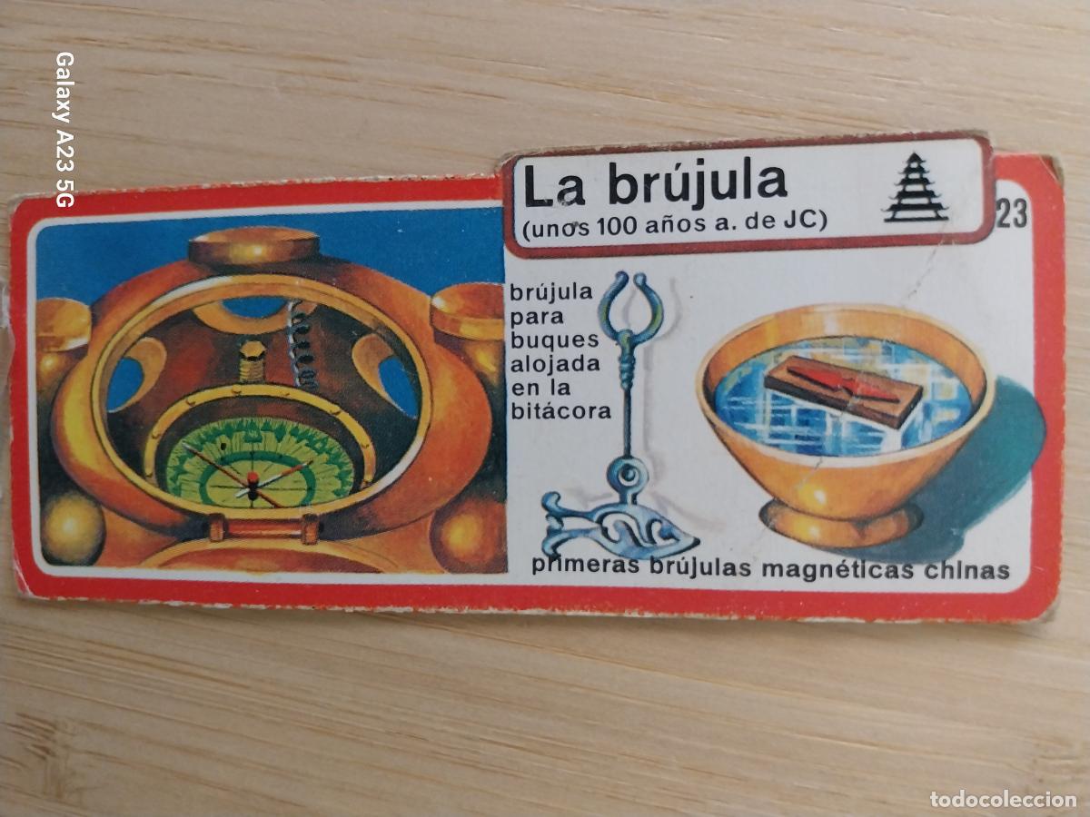Coleccionismo cromos antiguos: BIMBO INVENTOS A&Ntilde;O 1973 CROMO 23 BRUJULA PASTELITOS PREMIUM ORIGINAL **
