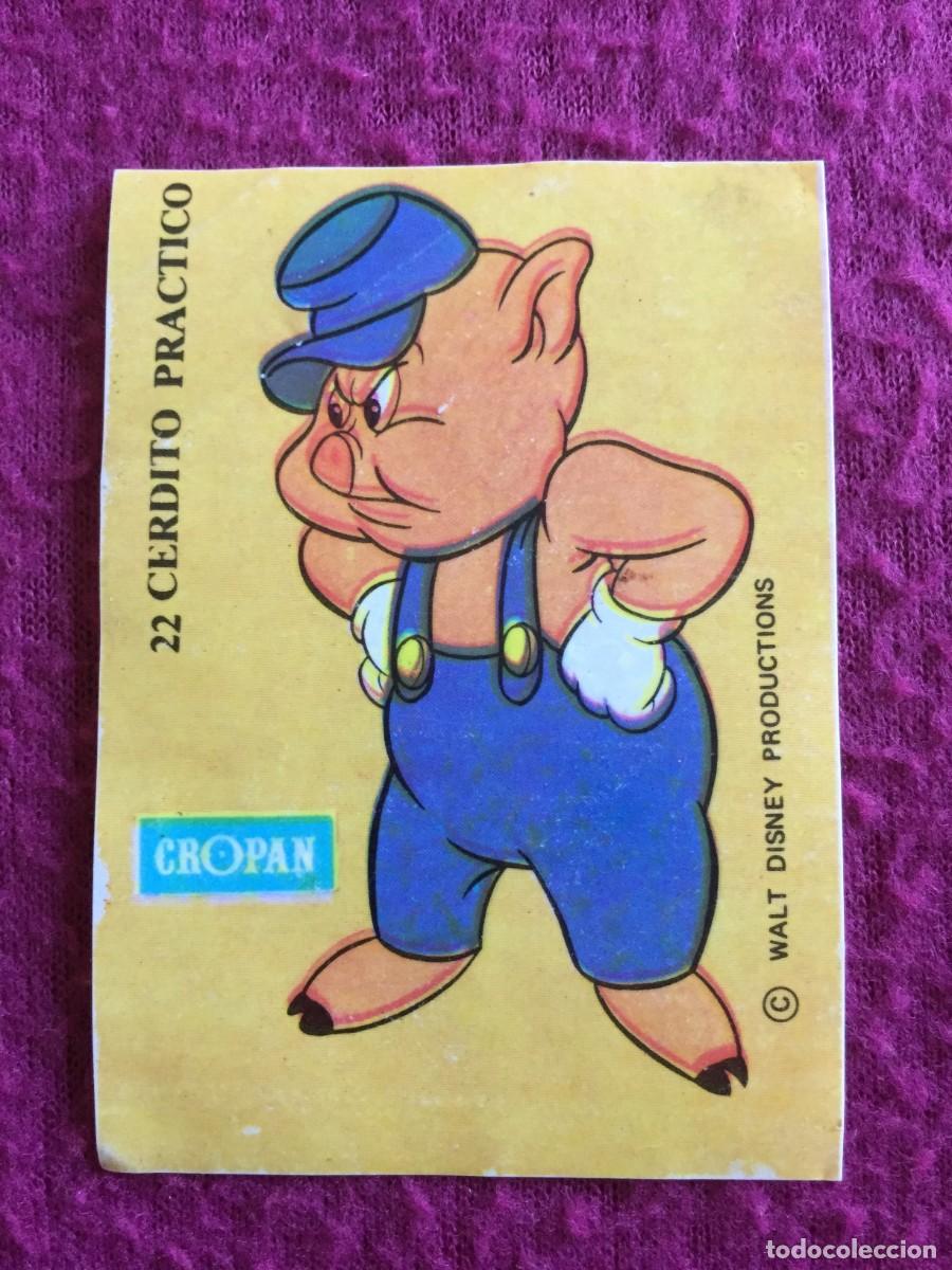 Coleccionismo cromos antiguos: CROMO PL&Aacute;STICO SIN PEGAR ALBUM DE CROPAN VUELA CON PETER PAN Y SUS AMIGOS - 22 CERDITO PR&Aacute;CTICO