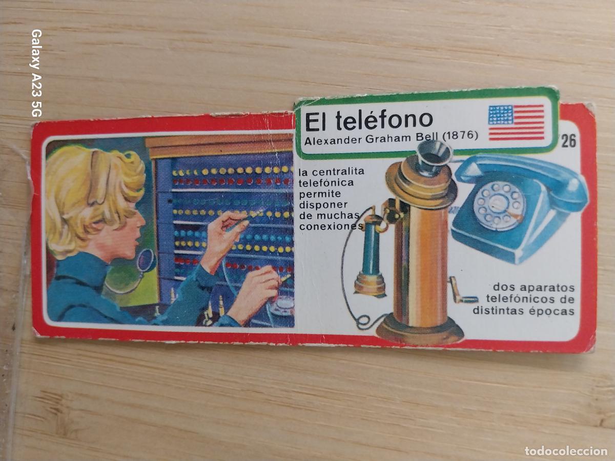 Coleccionismo cromos antiguos: BIMBO INVENTOS A&Ntilde;O 1973 CROMO 26 TELEFONO PASTELITOS PREMIUM ORIGINAL **
