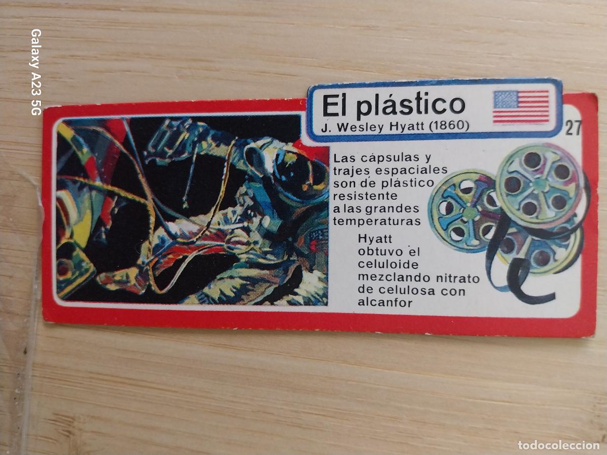 Coleccionismo cromos antiguos: BIMBO INVENTOS A&Ntilde;O 1973 CROMO 27 PLASTICO PASTELITOS PREMIUM ORIGINAL **