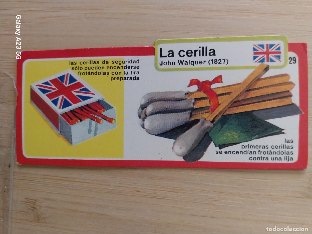 Coleccionismo cromos antiguos: BIMBO INVENTOS A&Ntilde;O 1973 CROMO 29 LA CERILLA PASTELITOS PREMIUM ORIGINAL **