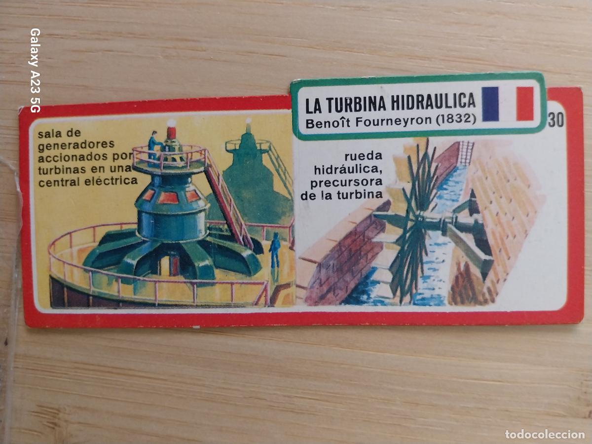 Coleccionismo cromos antiguos: BIMBO INVENTOS A&Ntilde;O 1973 CROMO 30 TURBINA HIDRAULICA PASTELITOS PREMIUM ORIGINAL **