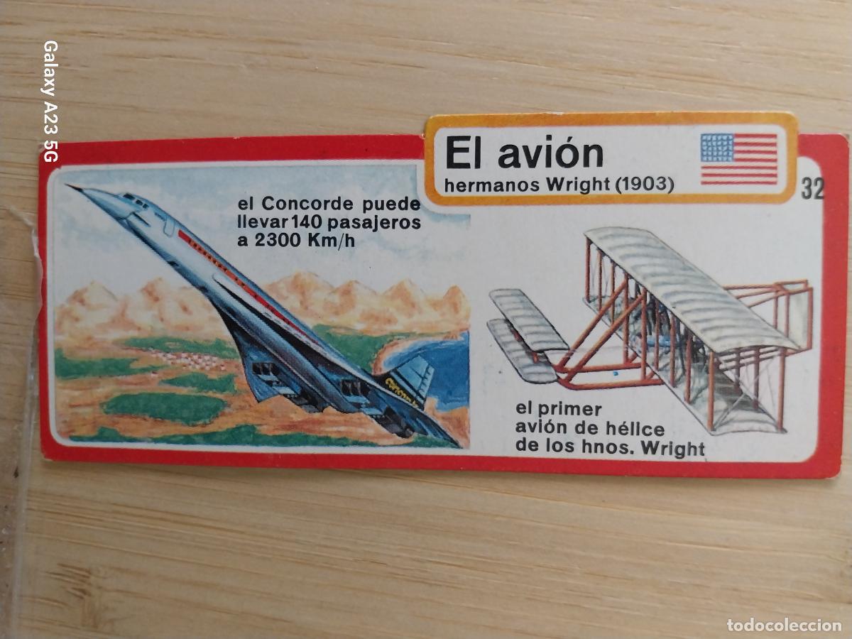 Coleccionismo cromos antiguos: BIMBO INVENTOS A&Ntilde;O 1973 CROMO 32 EL AVION PASTELITOS PREMIUM ORIGINAL **