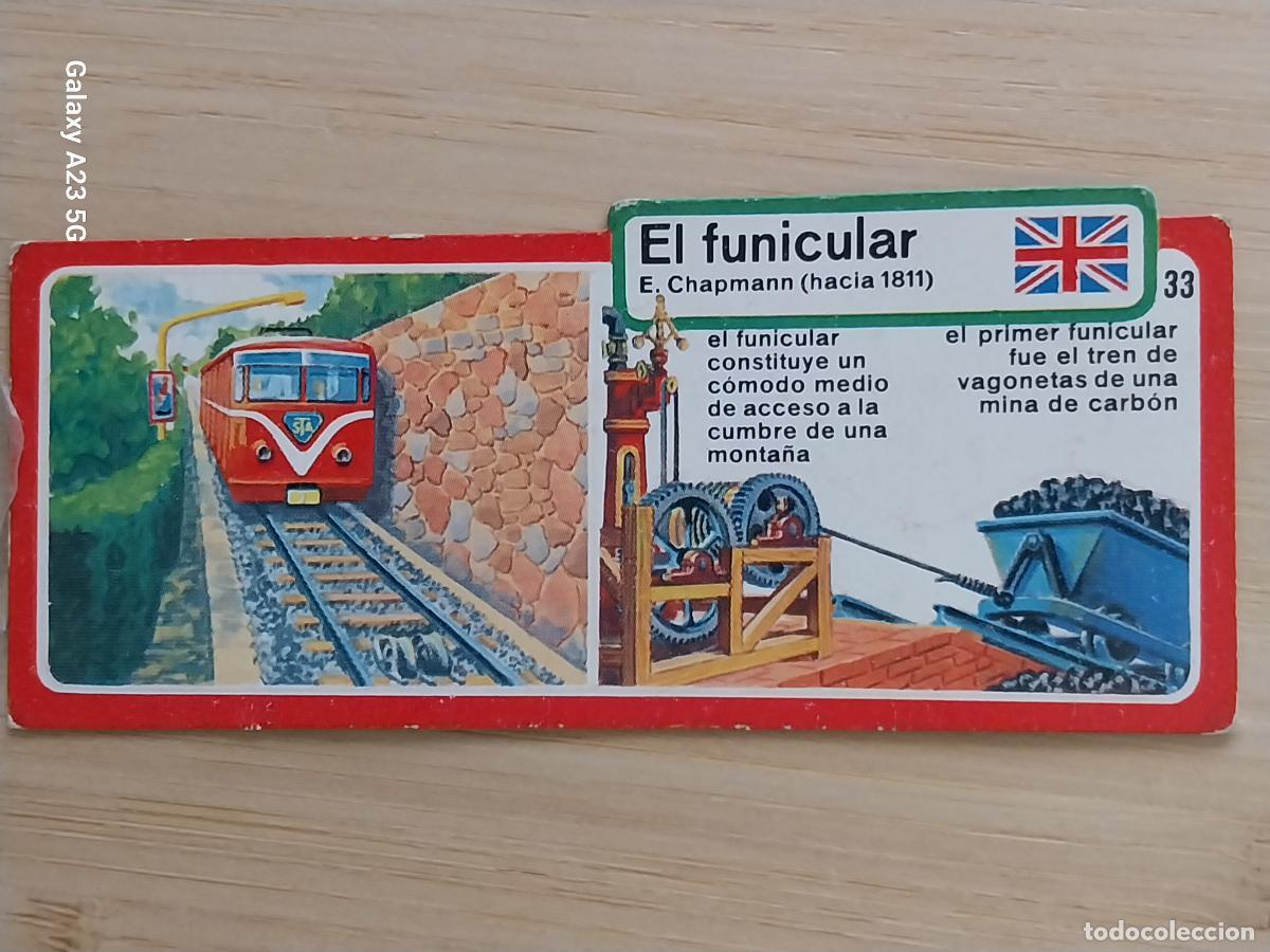 Coleccionismo cromos antiguos: BIMBO INVENTOS A&Ntilde;O 1973 CROMO 33 FUNICULAR PASTELITOS PREMIUM ORIGINAL **