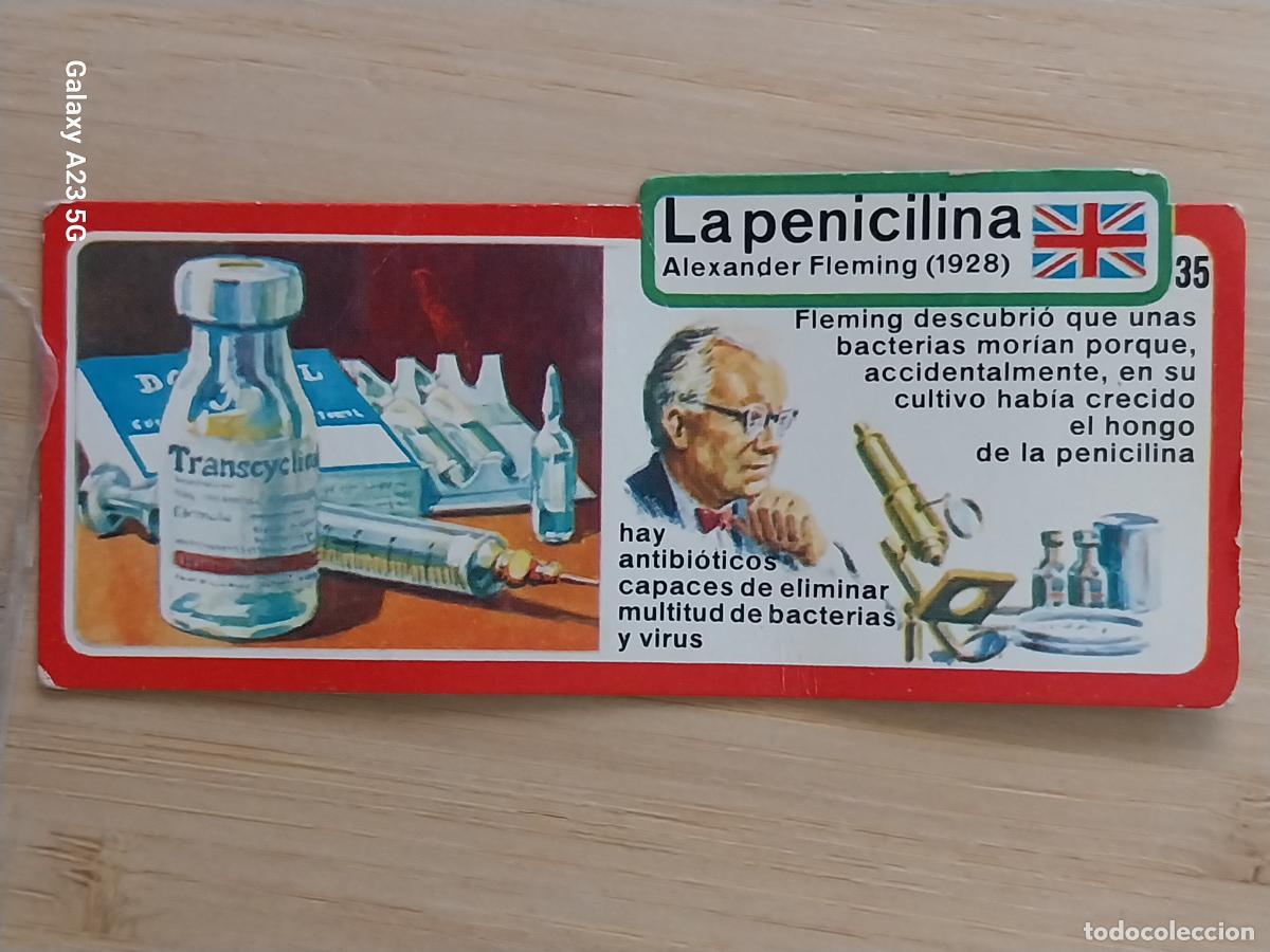 Coleccionismo cromos antiguos: BIMBO INVENTOS A&Ntilde;O 1973 CROMO 35 PENICILINA PASTELITOS PREMIUM ORIGINAL **