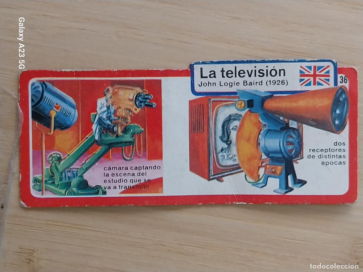 Coleccionismo cromos antiguos: BIMBO INVENTOS A&Ntilde;O 1973 CROMO 36 TELEVISION PASTELITOS PREMIUM ORIGINAL **